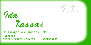 ida kassai business card